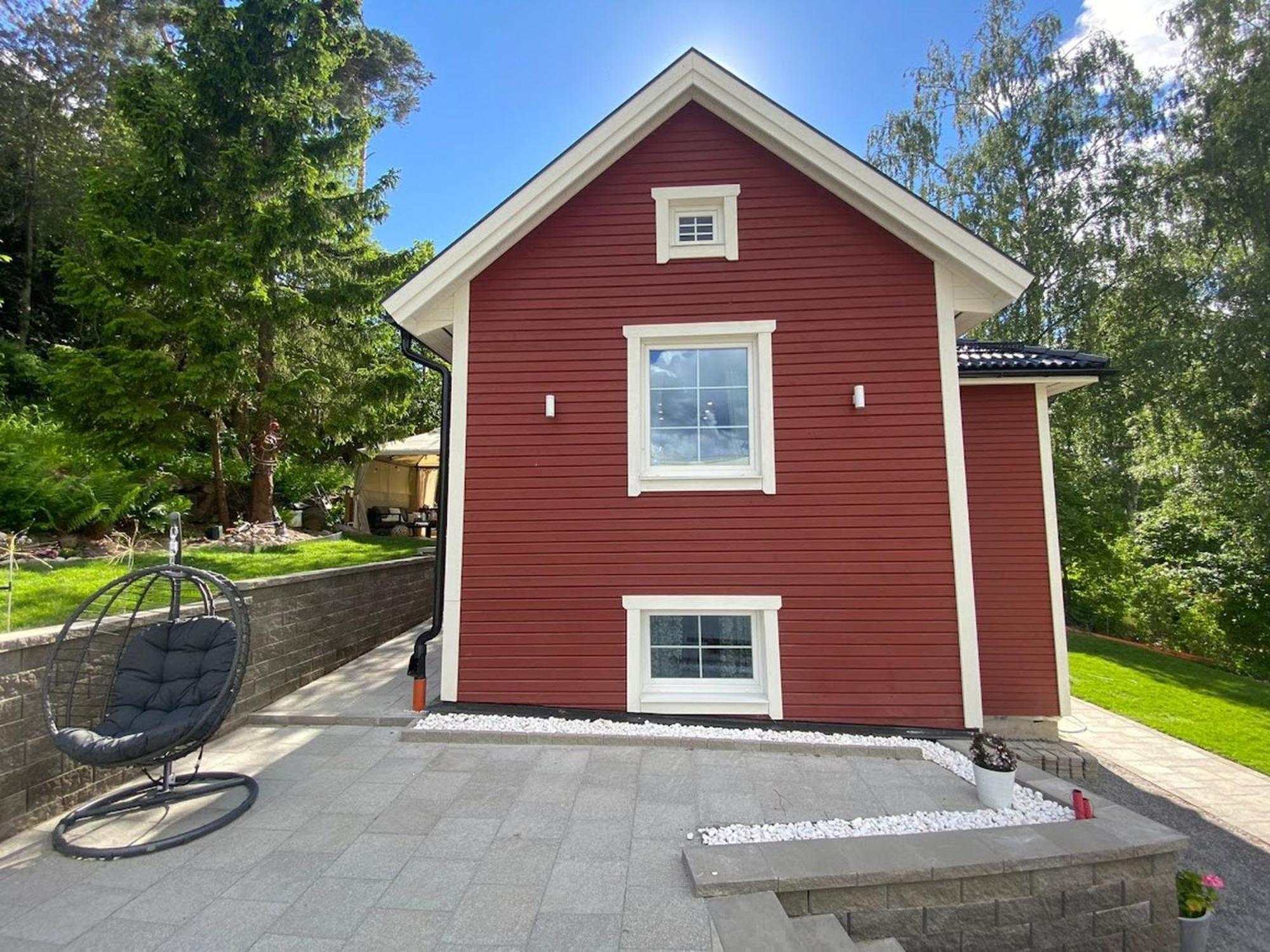 Charming Apartment In A Red House In 스톡홀름 외부 사진